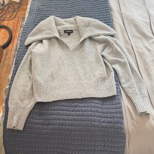 Express Light Gray Sweater